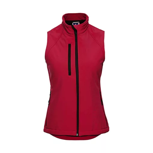 Női ujjatlan mellény Russell Europe Ladies' Softshell Gilet M, Piros