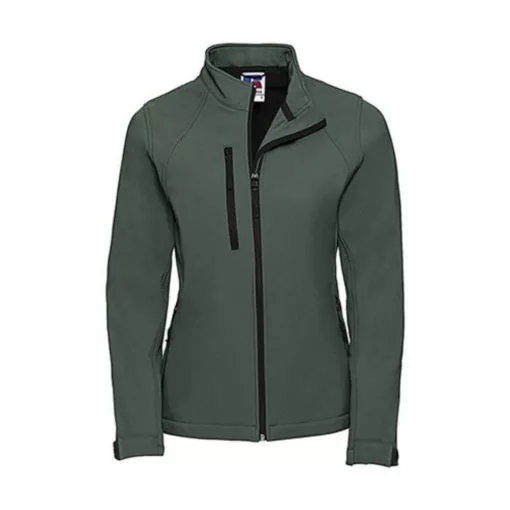 Női Kabát   Russell Europe Ladies Softshell Jacket -4XL (48), Sötétzöld