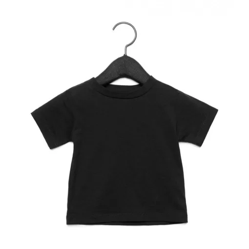 Bébi rövid ujjú póló Bella Canvas Baby Jersey Short Sleeve Tee 18-24, Fekete