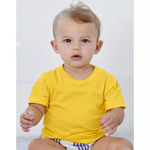 Bébi rövid ujjú póló Bella Canvas Baby Jersey Short Sleeve Tee 18-24, Fekete