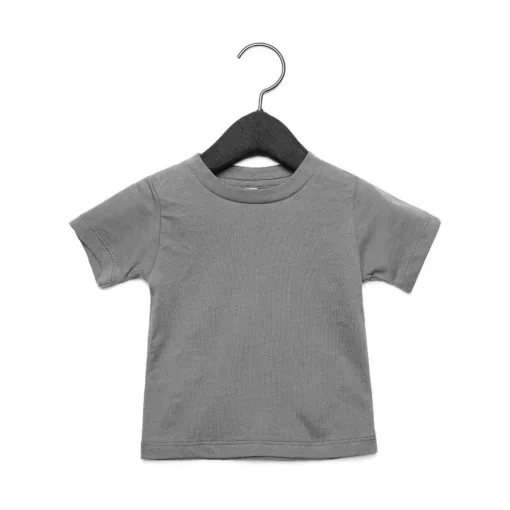 Bébi rövid ujjú póló Bella Canvas Baby Jersey Short Sleeve Tee 18-24, Aszfalt szürke