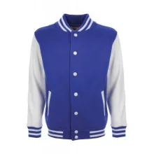 Gyerek Kabát  Hosszú ujjú FDM Junior Varsity Jacket -11-13 (152), Királykék/Fehér