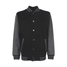 Gyerek Kabát  Hosszú ujjú FDM Junior Varsity Jacket -11-13 (152), Tűzpiros/Fehér