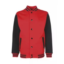 Gyerek Kabát  Hosszú ujjú FDM Junior Varsity Jacket -5-6 (116), Tűzpiros/Fekete