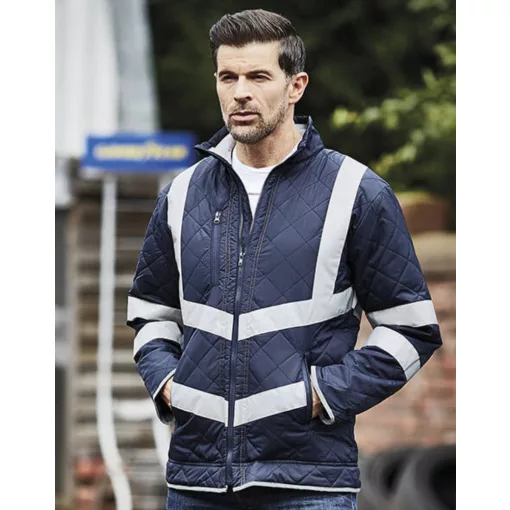 Uniszex Kabát  Hosszú ujjú Yoko Fluo Kensington Jacket -L, Sötétkék (navy)