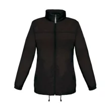 Női Kabát Kapucnis  B&C Sirocco/women Windbreaker  Fekete