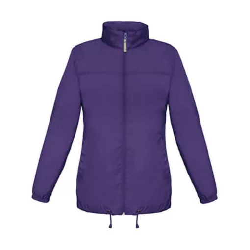 Női Kabát Kapucnis  B&C Sirocco/women Windbreaker  Fekete