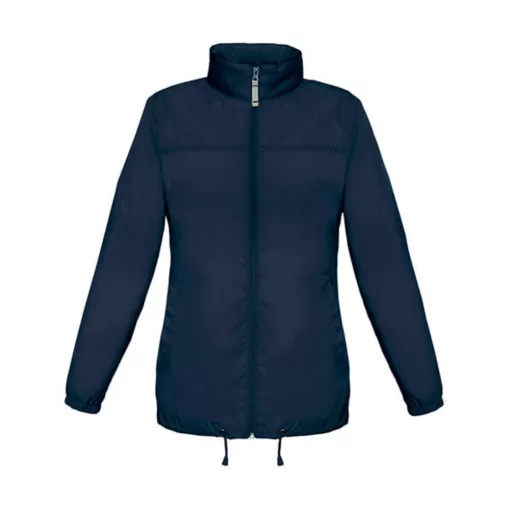 Női Kabát Kapucnis  B&C Sirocco/women Windbreaker  Sötétkék (navy)