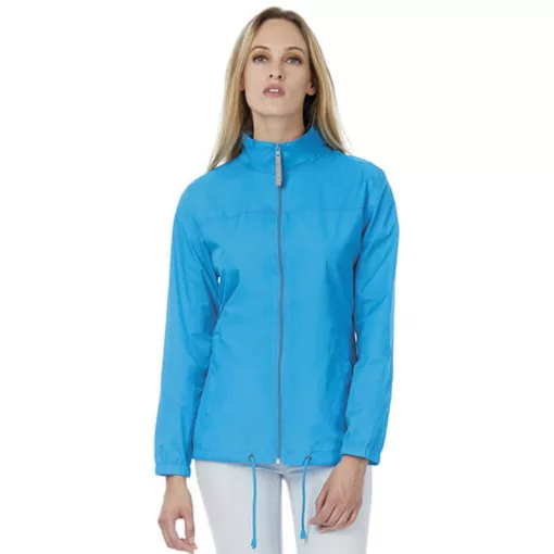 Női Kabát Kapucnis  B&C Sirocco/women Windbreaker  Királykék