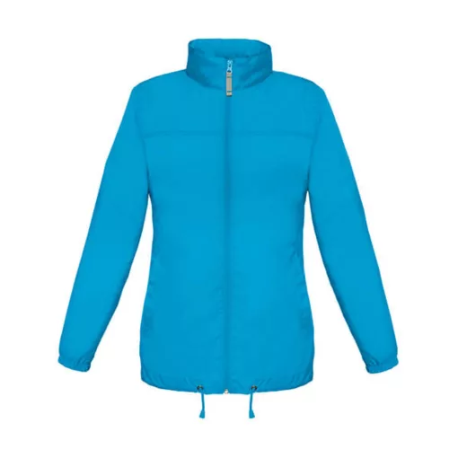 Női Kabát Kapucnis  B&C Sirocco/women Windbreaker  Atoll kék