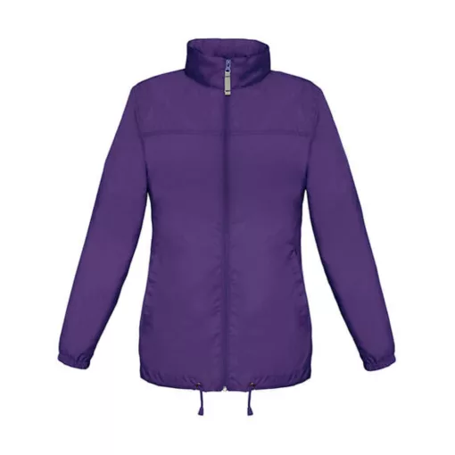Női Kabát Kapucnis  B&C Sirocco/women Windbreaker  Lila