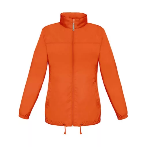 Női Kabát Kapucnis  B&C Sirocco/women Windbreaker  Narancssárga