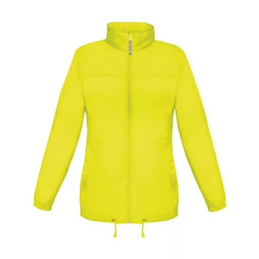 Női Kabát Kapucnis  B&C Sirocco/women Windbreaker Ultra Sárga