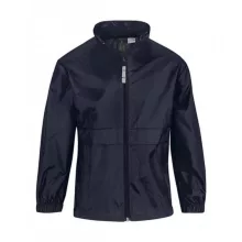 Gyerek Kabát Kapucnis  B & C Sirocco/kids Windbreaker -12/14 (152/164), Sötétkék (navy)