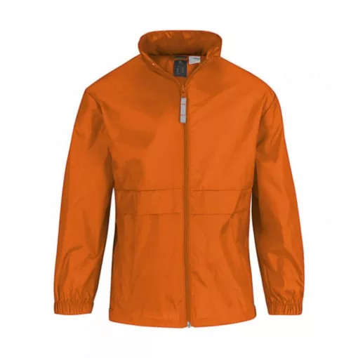 Gyerek Kabát Kapucnis  B & C Sirocco/kids Windbreaker -12/14 (152/164), Atoll kék