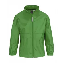 Gyerek Kabát Kapucnis  B & C Sirocco/kids Windbreaker -3/4 (98/104), Igazi zöld