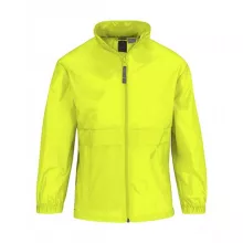 Gyerek Kabát Kapucnis  B & C Sirocco/kids Windbreaker -12/14 (152/164), Ultra Sárga