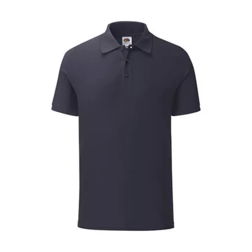 Uniszex rövid ujjú galléros póló Fruit of the Loom Iconic Polo -S, Mély sötétkék (navy)
