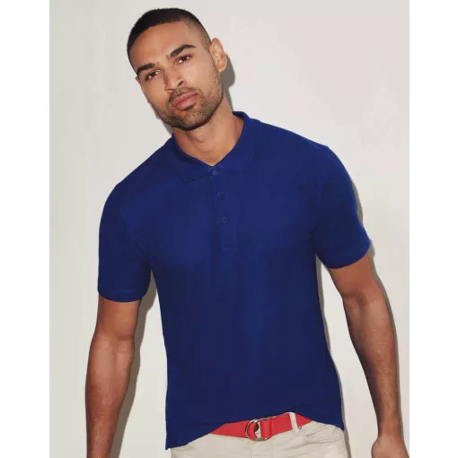 Uniszex rövid ujjú galléros póló Fruit of the Loom Iconic Polo -S, Királykék