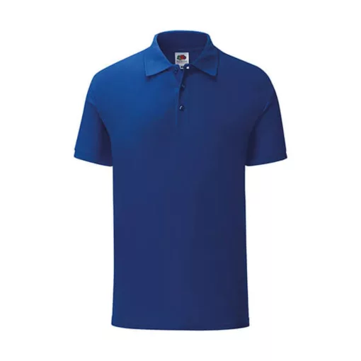 Uniszex rövid ujjú galléros póló Fruit of the Loom Iconic Polo -S, Kobalt