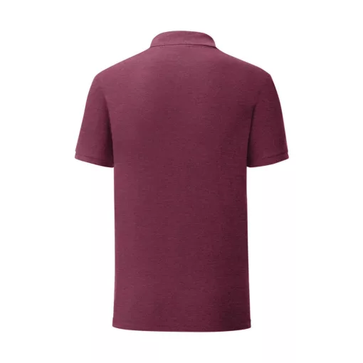 Uniszex rövid ujjú galléros póló Fruit of the Loom Iconic Polo -S, Heather Burgundi vörös