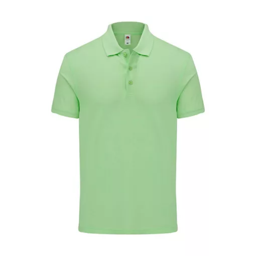 Uniszex rövid ujjú galléros póló Fruit of the Loom Iconic Polo -S, Neomint
