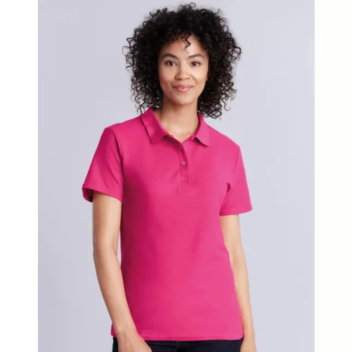 Női galléros póló  rövid ujjú Gildan Softstyle Ladies Double Pique Polo   Fehér   urespolo.hu