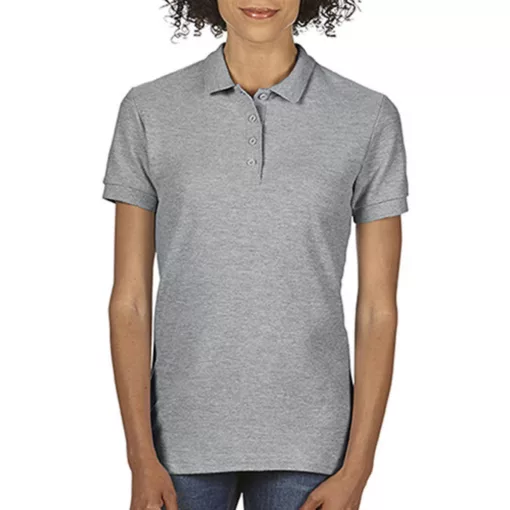 Női Galléros póló  Rövid ujjú Gildan Softstyle Ladies Double Pique Polo   Fekete   urespolo.hu