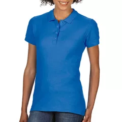 Női Galléros póló  Rövid ujjú Gildan Softstyle Ladies Double Pique Polo   Királykék   urespolo