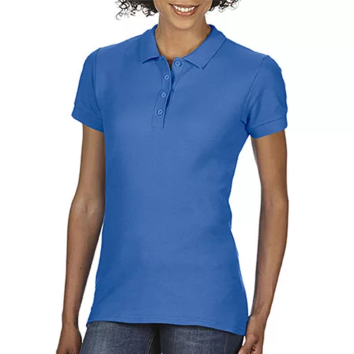 Női Galléros póló  Rövid ujjú Gildan Softstyle Ladies Double Pique Polo   Piros   urespolo.hu