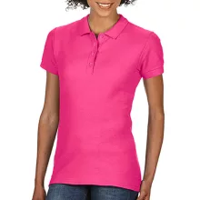 Női Galléros póló  Rövid ujjú Gildan Softstyle Ladies Double Pique Polo   Heliconia (sötét róz