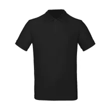 Férfi rövid ujjú organikus galléros póló B and C Organic Inspire Polo /men S, Fekete