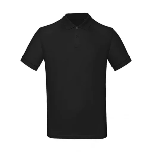 Férfi rövid ujjú organikus galléros póló B and C Organic Inspire Polo /men S, Fekete