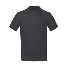 Férfi rövid ujjú organikus galléros póló B and C Organic Inspire Polo /men S, Sötétszürke