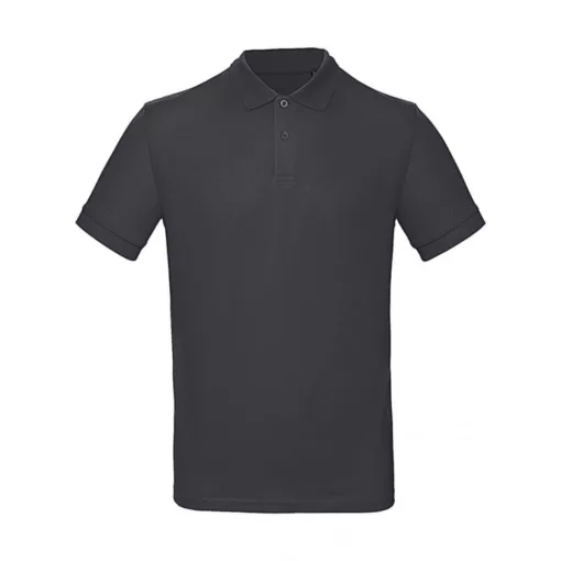 Férfi rövid ujjú organikus galléros póló B and C Organic Inspire Polo /men S, Sötétszürke