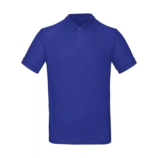 Férfi rövid ujjú organikus galléros póló B and C Organic Inspire Polo /men S, Kobalt