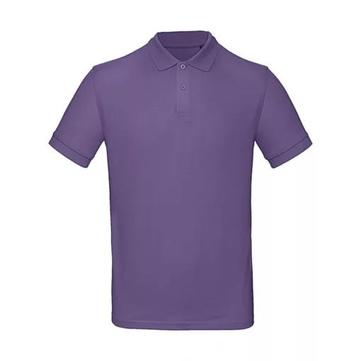 Férfi rövid ujjú organikus galléros póló B and C Organic Inspire Polo /men S, Millenáris lila