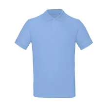 Férfi rövid ujjú organikus galléros póló B and C Organic Inspire Polo /men S, Ég kék