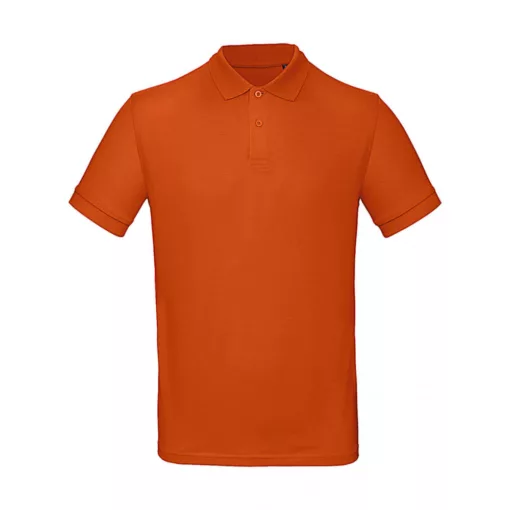 Férfi rövid ujjú organikus galléros póló B and C Organic Inspire Polo /men S, Városi narancssár