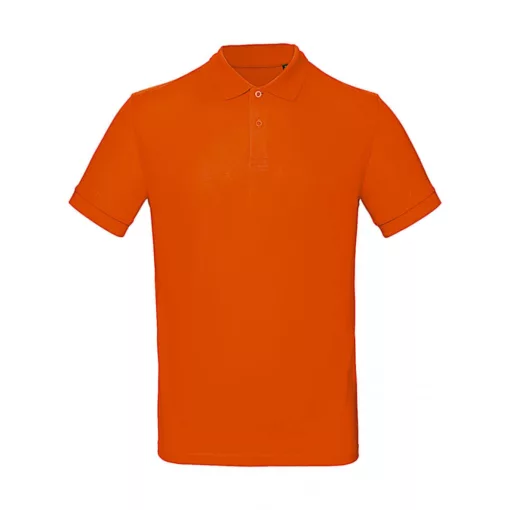 Férfi rövid ujjú organikus galléros póló B and C Organic Inspire Polo /men S, Narancssárga