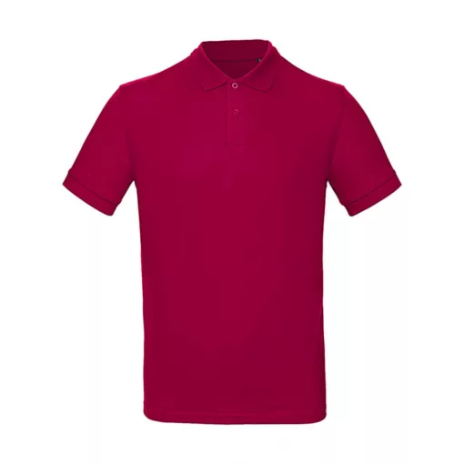 Férfi rövid ujjú organikus galléros póló B and C Organic Inspire Polo /men S, Sorbet