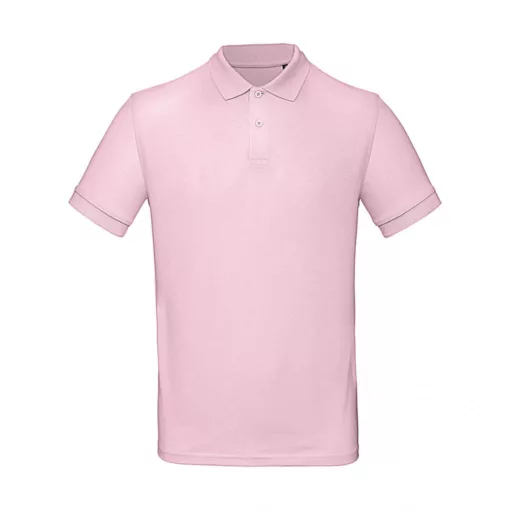 Férfi rövid ujjú organikus galléros póló B and C Organic Inspire Polo /men S, Orhidea rózsaszín