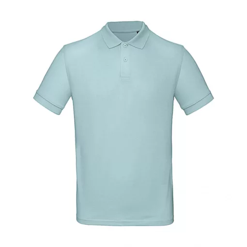 Férfi rövid ujjú organikus galléros póló B and C Organic Inspire Polo /men S, Millenáris menta