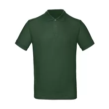 Férfi rövid ujjú organikus galléros póló B and C Organic Inspire Polo /men S, Sötétzöld