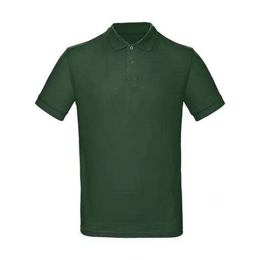 Férfi rövid ujjú organikus galléros póló B and C Organic Inspire Polo /men S, Sötétzöld