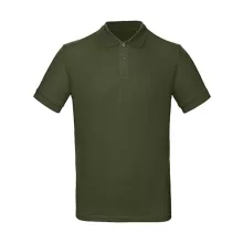 Férfi rövid ujjú organikus galléros póló B and C Organic Inspire Polo /men S, Városi khaki