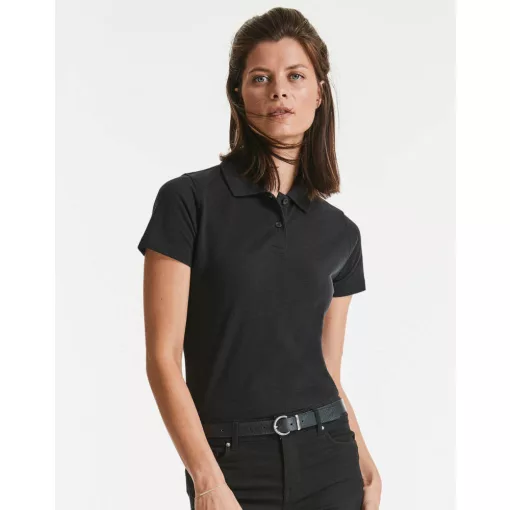 Női Galléros póló Rövid ujjú Russell Europe Ladies Piqué Polo   Fehér   urespolo.hu