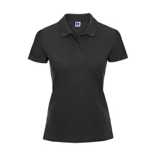 Női Galléros póló  Rövid ujjú Russell Europe Ladies' Piqué Polo    Fekete   urespolo.hu