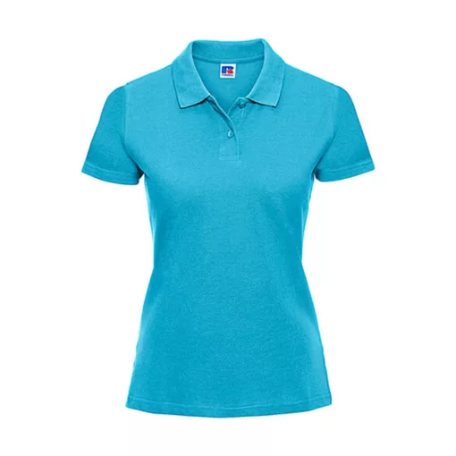 Női Galléros póló  Rövid ujjú Russell Europe Ladies' Piqué Polo    Türkizkék   urespolo.hu