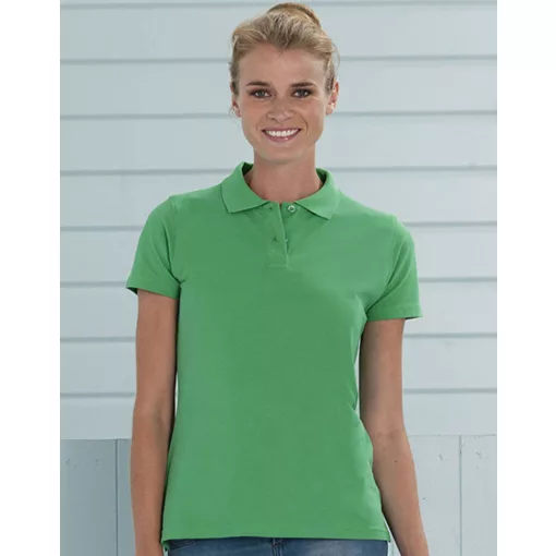 Női Galléros póló  Rövid ujjú Russell Europe Ladies\' Piqué Polo    Világos Oxford   urespolo.hu